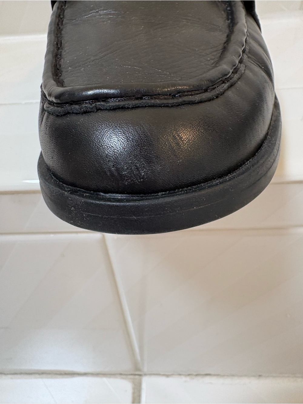 Born Caley Black Leather Loafer with Gold Knot Bit Accent - Picture 8 of 10